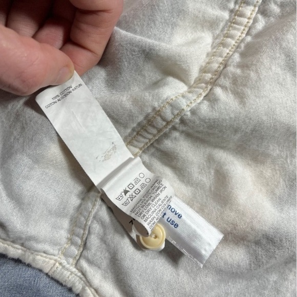 Lucky Brand Basic Western Flannel Blue & Cream Mens Button Down sz M - Picture 4 of 13